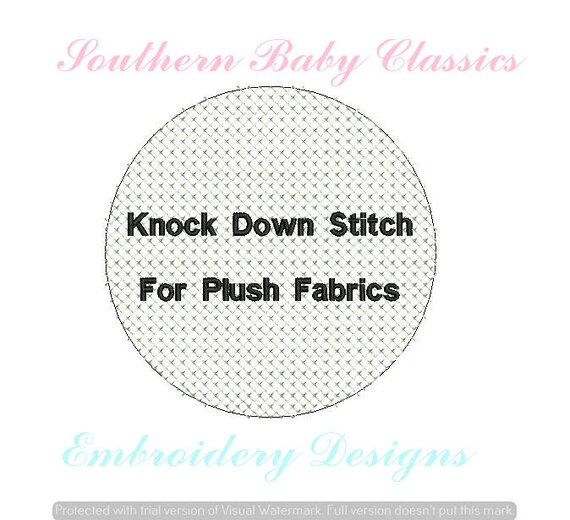 Circle Knock Down Stitch for Layering Embroidery on Plush Etsy
