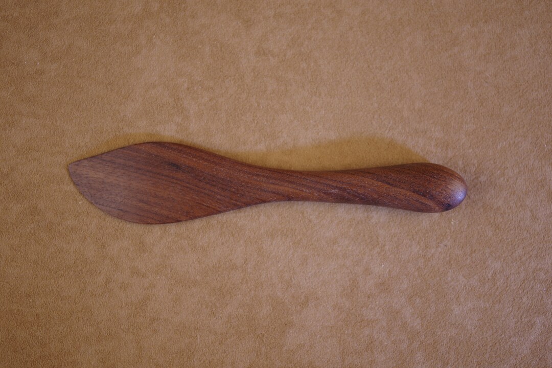 Paintbrushshaped Cheese Knife in Walnut Etsy