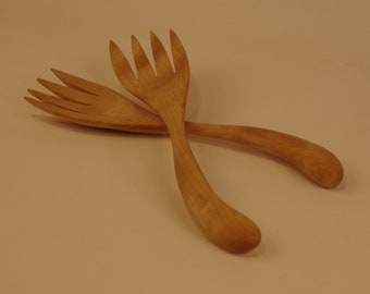 Salad Servers in Flame Birch