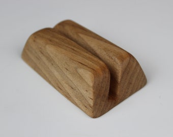 Counter Scraper or Business Card Holder in Light Walnut