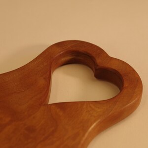 Heart-Accented Presentation Board in Exceptional Curly Cherry image 4