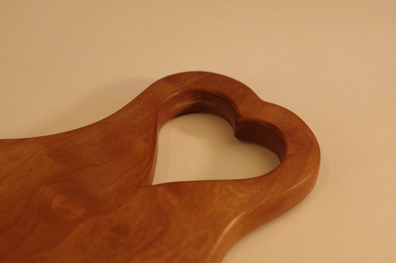 Heart-Accented Presentation Board in Exceptional Curly Cherry image 4