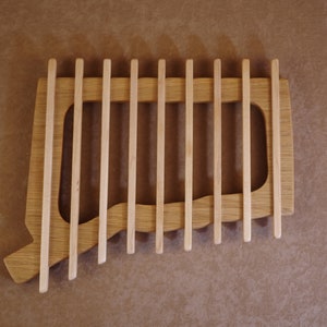 State Of Connecticut Trivet With Oak Base and Maple Slats image 1