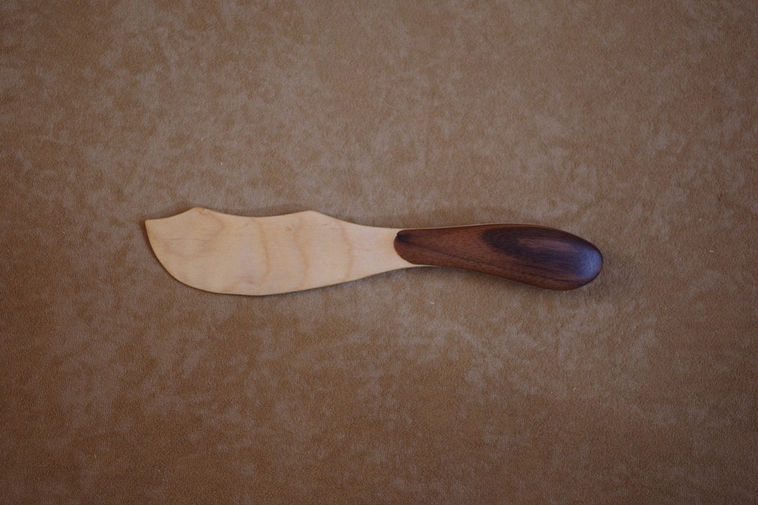 Laminated Scimitar Cheese Knife With Walnut Handle and Curly Etsy