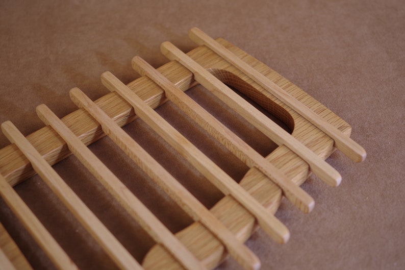 State Of Connecticut Trivet With Oak Base and Maple Slats image 6
