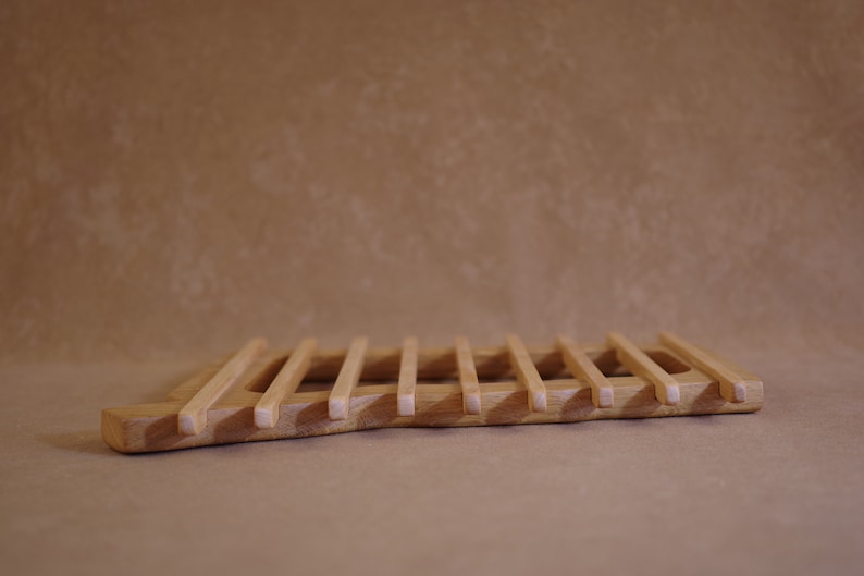 State Of Connecticut Trivet With Oak Base and Maple Slats image 5