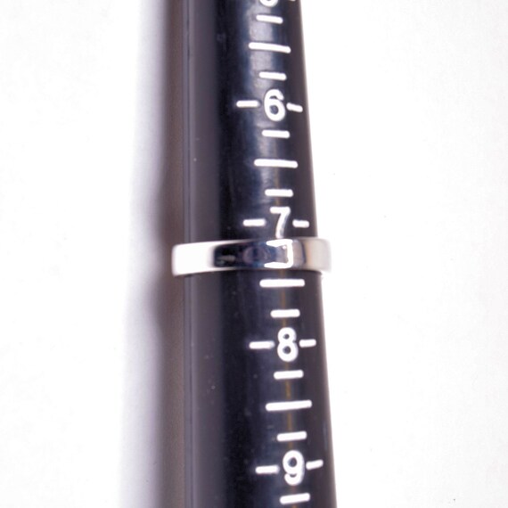 Silver & Gold Tone Ring with Rectangular Red Ston… - image 4