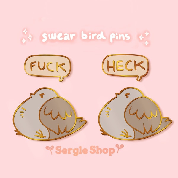 Swear Bird Enamel Pins