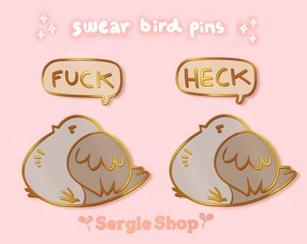 Swear Bird Enamel Pins