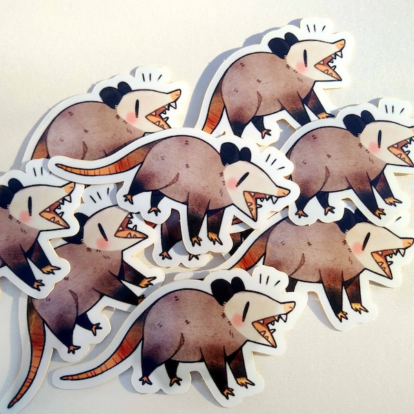 Yelling Possum Sticker