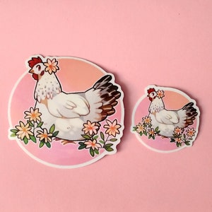 Floral Chicken Sticker Set image 6