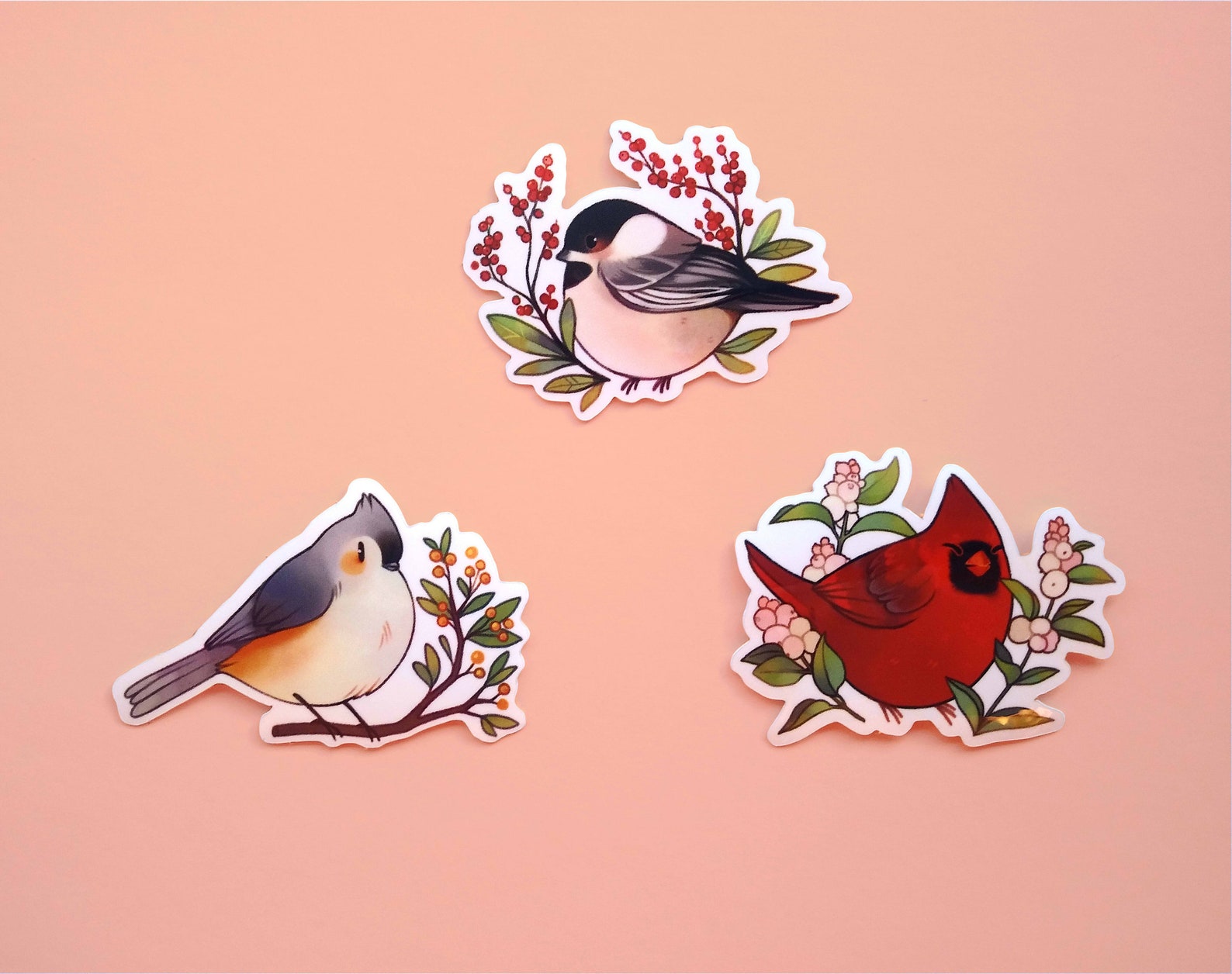 Birds & Berries Stickers Etsy