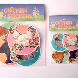 Floral Chicken Sticker Set image 5