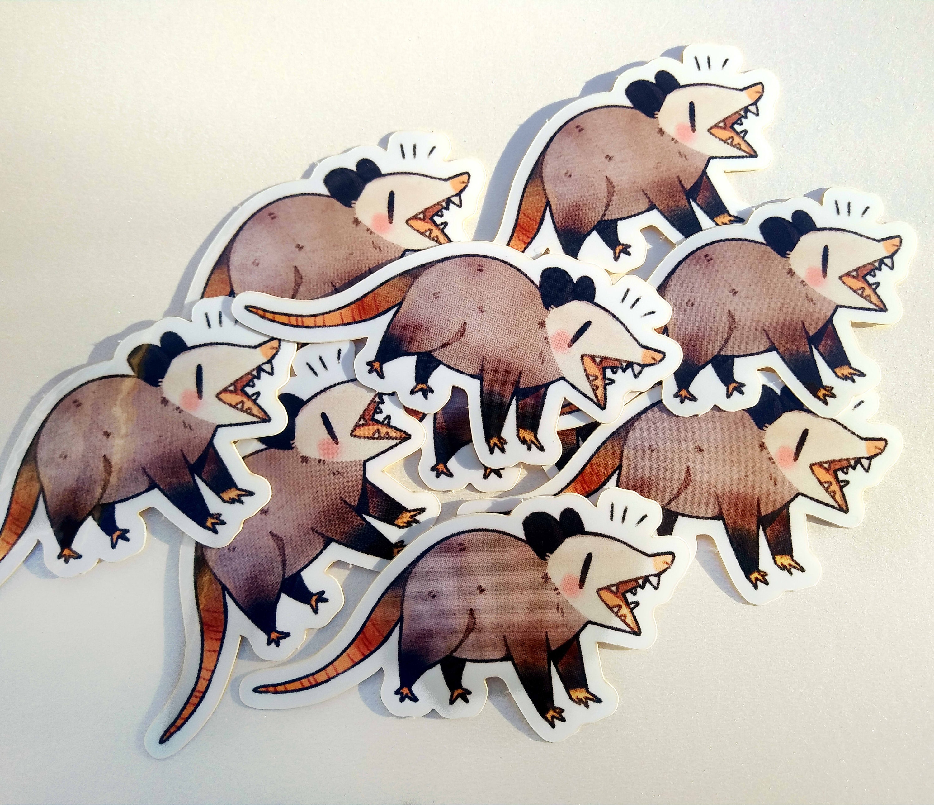 Yelling Possum Sticker