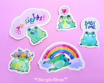 Gay Frog Sticker Set