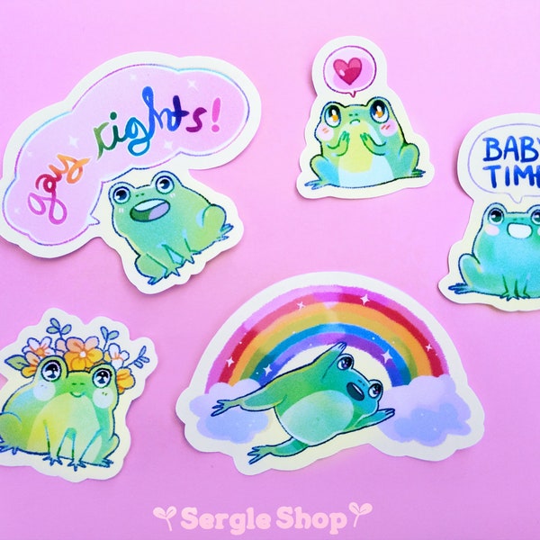 Gay Frosch Sticker Set