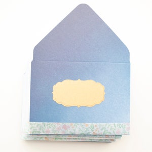 Enveloppes à dégradé bleu floral, enveloppes pour pointes, entretien ménager, merci, petites enveloppes, cadeau, enveloppe pour carte-cadeau