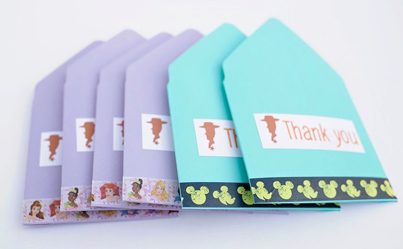 housekeeping tip envelopes party favor travel agent gift Aqua and Purple Thank you Envelopes gift card envelope small envelopes