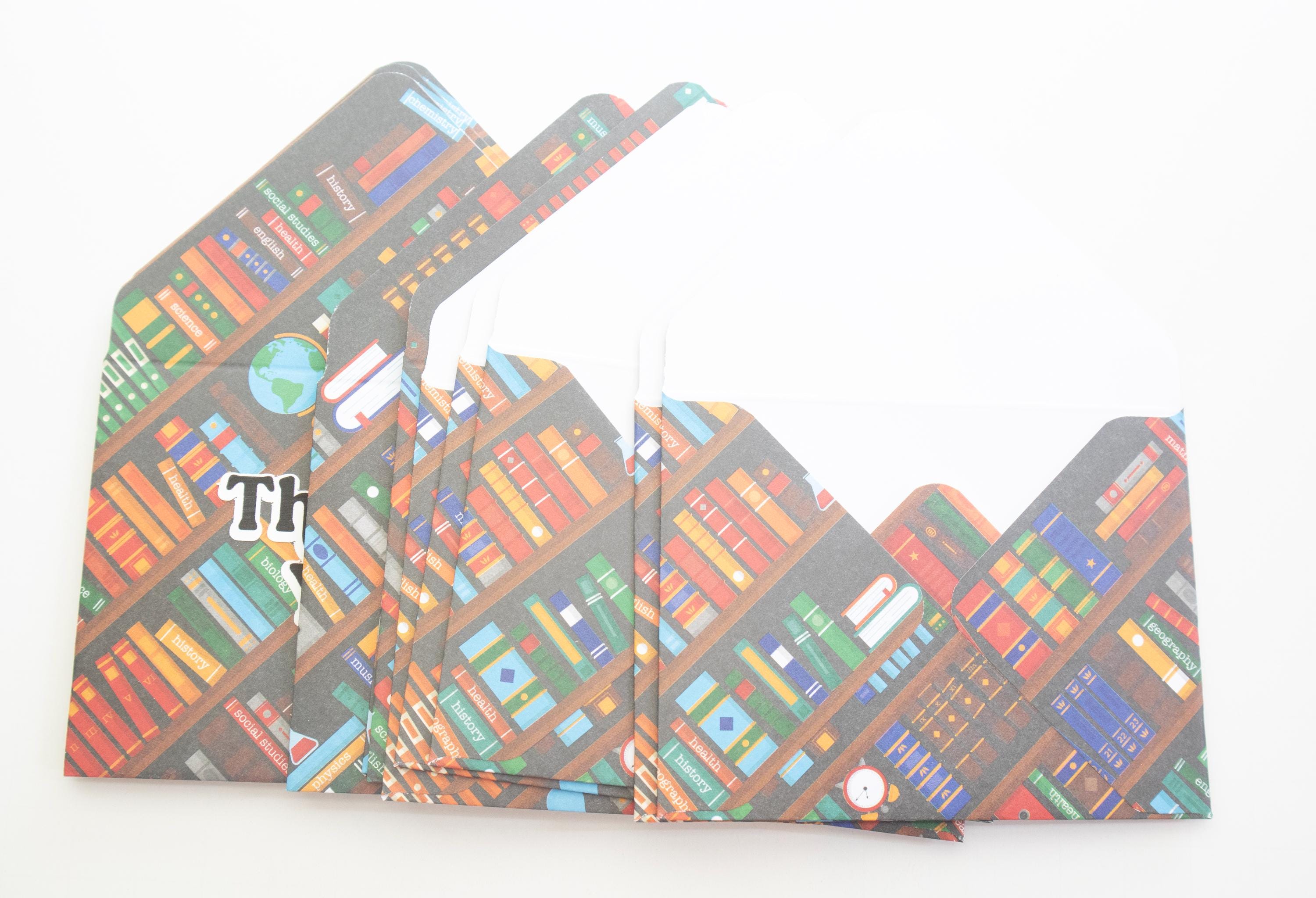 School Library Envelopes, Set of 12, Tip Envelopes Gratuity, Thank You ...