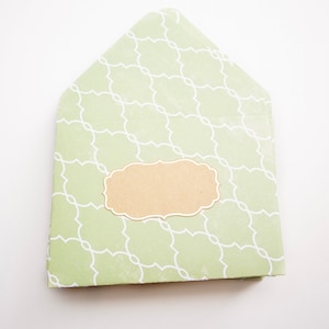 Zachte groene Arabesque enveloppen, tip enveloppen, huishouden, dank u, kleine enveloppen, partij gunst, cadeaubon envelop, fooi