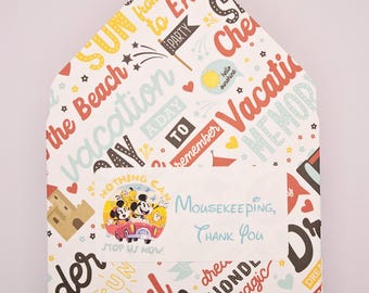 Buste per vacanze in treno, set di 6 buste per mance, pulizie, buono regalo, cura del mouse