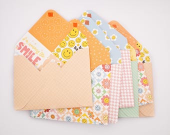 Groovy Smiles Envelopes Set of 7, Tip & Gift Card Holders