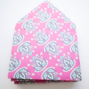 Enveloppes Pink Teal Paisley, enveloppes pour pourboires, entretien ménager, merci, petites enveloppes, faveur de fête, enveloppe de carte-cadeau