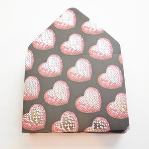 Enveloppes coeurs disco, enveloppes pour pourboires, entretien ménager, petites enveloppes, cadeau, enveloppe pour carte-cadeau, amour de la Saint-Valentin, argent comptant pour la fête de la classe