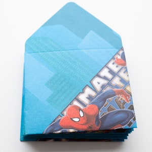Sobres spiderman definitivos, sobres de propinas, limpieza, agradecimiento, sobres pequeños, favor de fiesta, sobre de tarjeta de regalo, regalo de agente de viajes