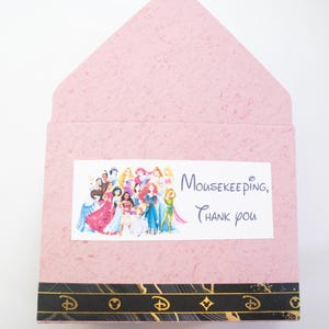 Enveloppes roses princesse pour souris, enveloppes pour pourboires, entretien ménager, merci, petite enveloppe, enveloppe pour carte-cadeau rose, pourboire de remerciement
