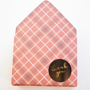 Enveloppes à carreaux rouge et blanc de remerciement, enveloppes pour pourboires, entretien ménager, merci, petites enveloppes, cadeau, enveloppe pour carte-cadeau, pourboire
