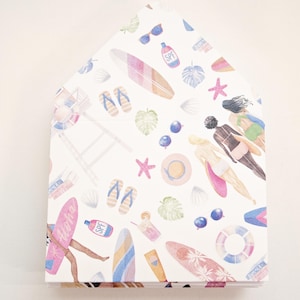 Sobres para ir a la playa, sobres de propina, tareas del hogar, agradecimiento, sobres pequeños, obsequios de fiesta, sobres para tarjetas de regalo, efectivo, azul rosa