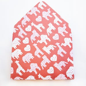 Enveloppes coeurs Cracker Animal rouge, enveloppes pour pointes, entretien ménager, petites enveloppes, cadeau, enveloppe pour carte-cadeau, blanc rose, Saint-Valentin
