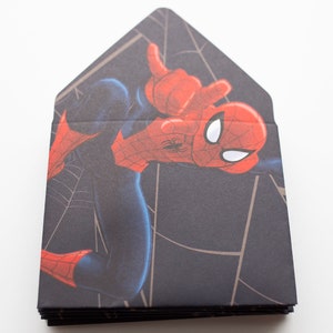 Sobres Spiderman, sobres de propinas, limpieza, agradecimiento, sobres pequeños, favor de fiesta, sobre de tarjeta de regalo, regalo de agente de viajes