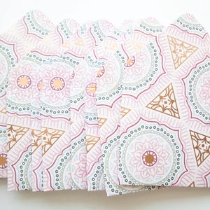 Envelopes Rose Gold Mandala, envelopes para gorjetas, serviços domésticos, agradecimento, envelopes pequenos, casamento, envelope para cartão-presente, gratificação, apreciação