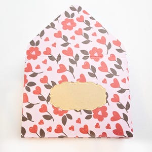 赤いハートの花の封筒、チップ封筒、ハウスキーピング、小さな封筒、パーティーの記念品、ギフトカード封筒、バレンタインデー、お礼の現金