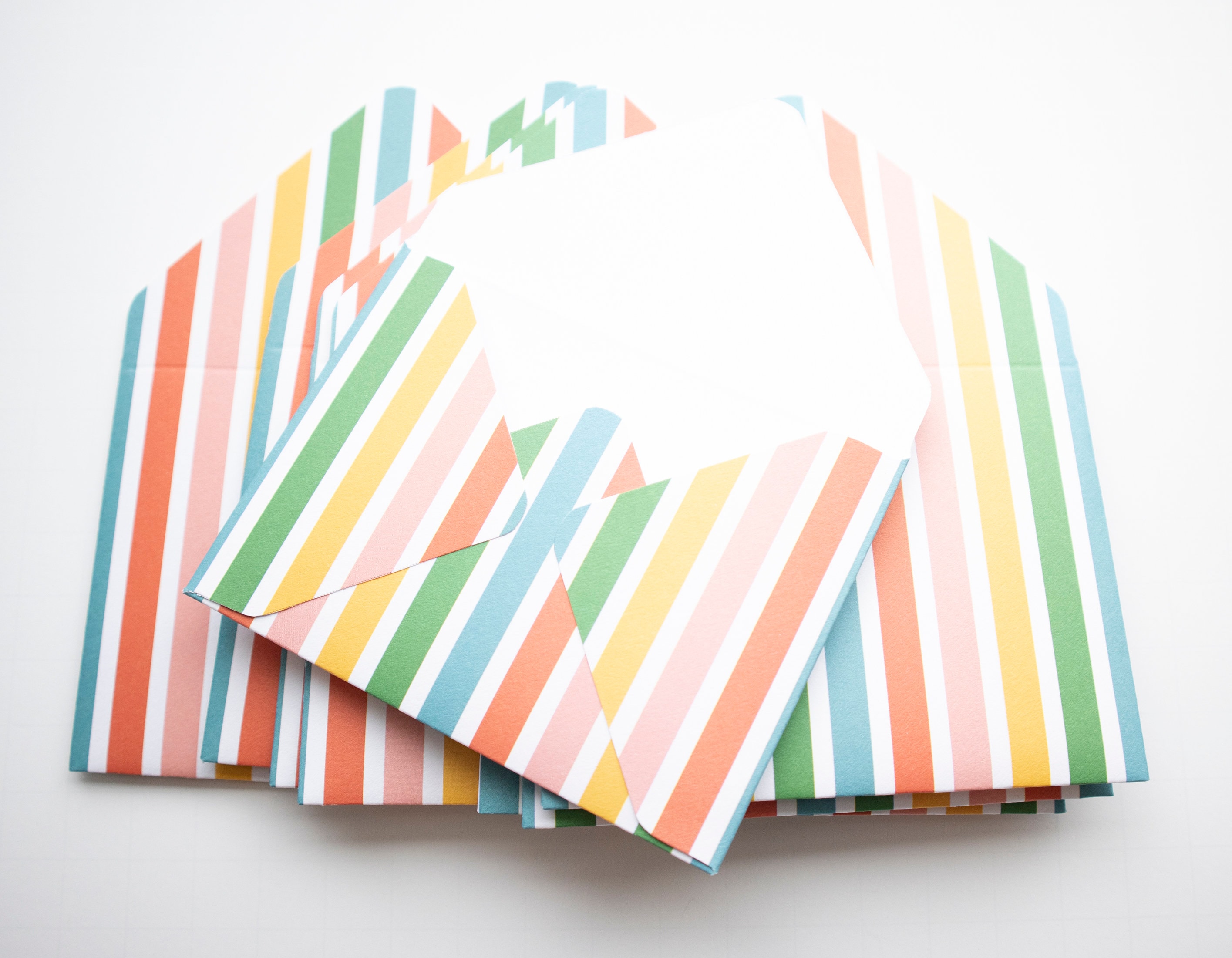 Rainbow Stripe Envelopes Tip Envelopes Housekeeping Thank Etsy Canada