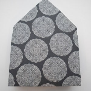 Zwartgrijze kanten Mandala-enveloppen, tipenveloppen, huishouding, bedankje, kleine enveloppen, feestgunst, cadeaukaartenvelop