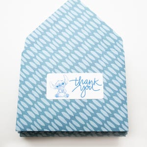 Enveloppes de couture pour remerciements au point, enveloppes pour pointes, entretien ménager, merci, petites enveloppes, vacances disney, pourboire, bleu