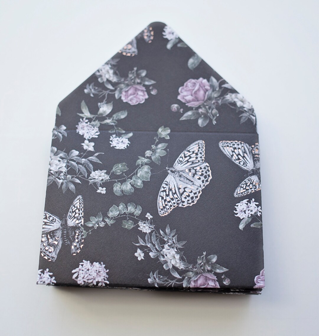 Butterfly Floral Envelopes Tip Envelopes Housekeeping Thank Etsy