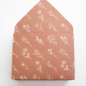 Enveloppes de pochoirs floraux en terre cuite, enveloppes pour pourboires, entretien ménager, merci, petites enveloppes, cadeau, enveloppe pour carte-cadeau, pourboire