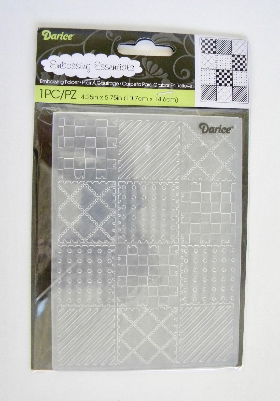 Quilt Block Embossing Folder With 12 Squares by Darice Free Etsy