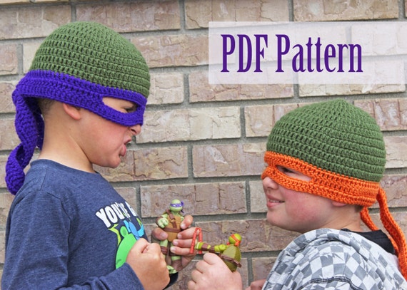 tmnt crochet hat
