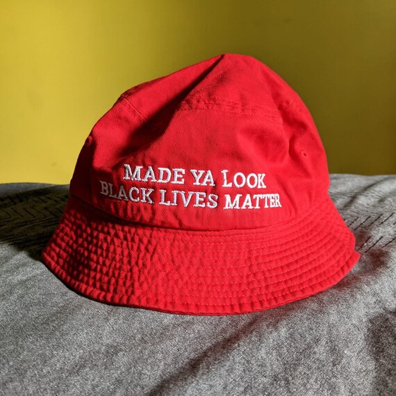 made ya look blm red hat
