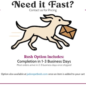 need your order fast? we offer rush completion. contact us for details
