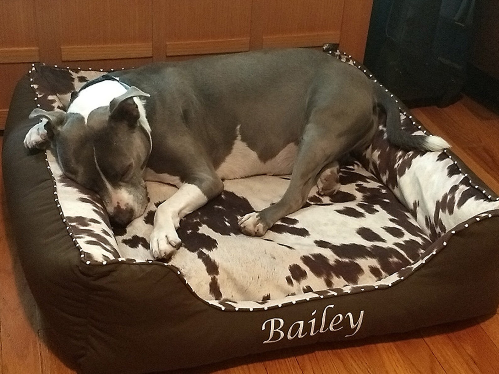 Cow Print Dog Bed Faux Cowhide Dog Bed Furniture Cow Print - Etsy