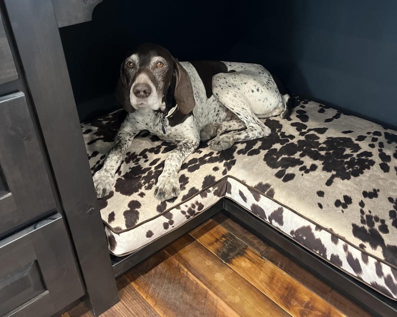 custom shape corner cushion dog bed.