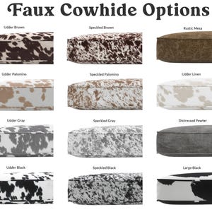 faux cowhide color options