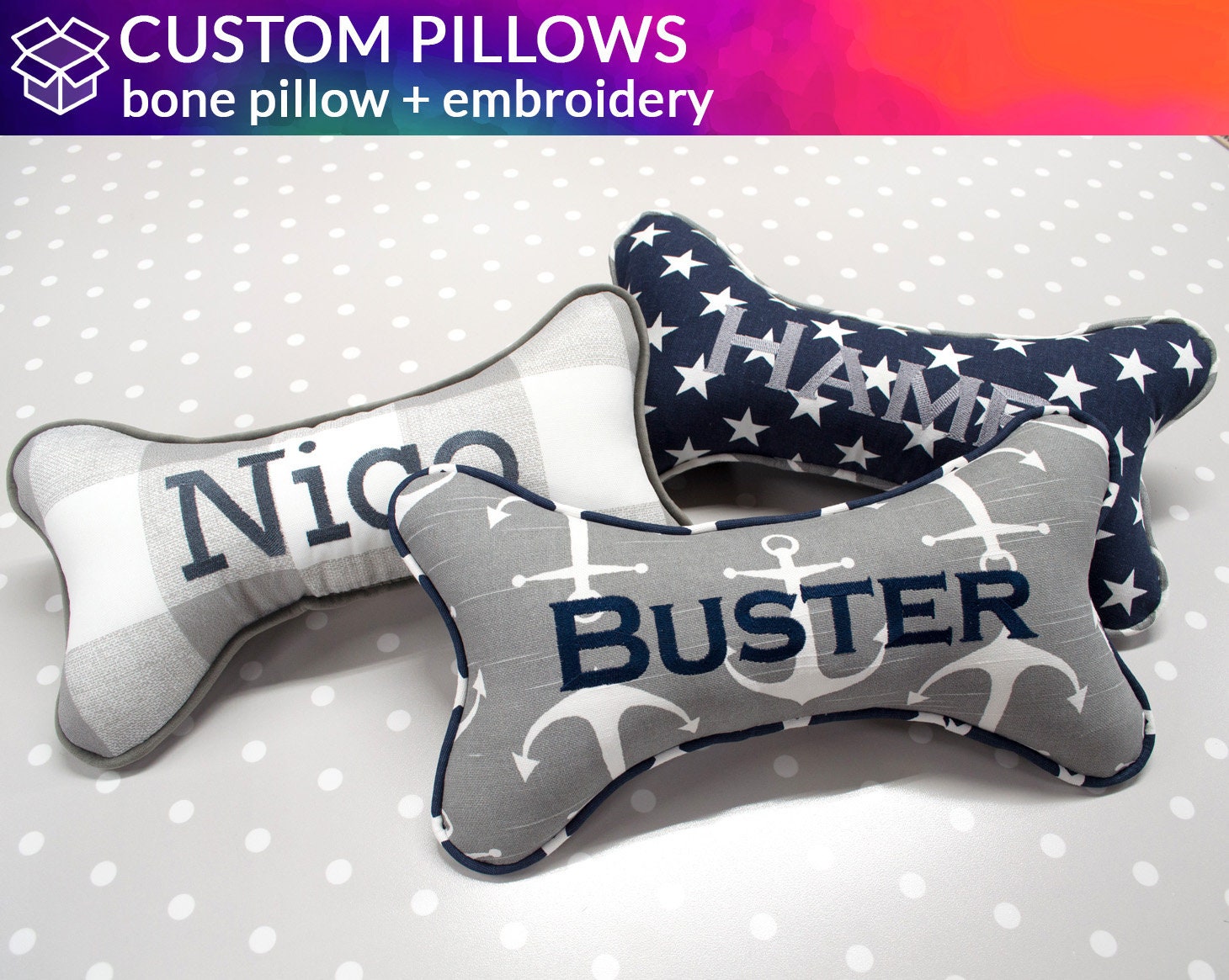 dog bone shaped pillow