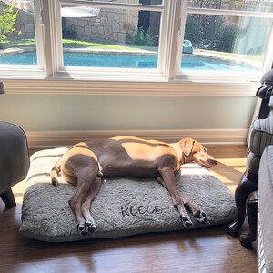 Custom Dog Bed Floor Cushion, Western Faux Cowhide with Removable Washable Cover, Designer Pet Bed with Zipper image 5